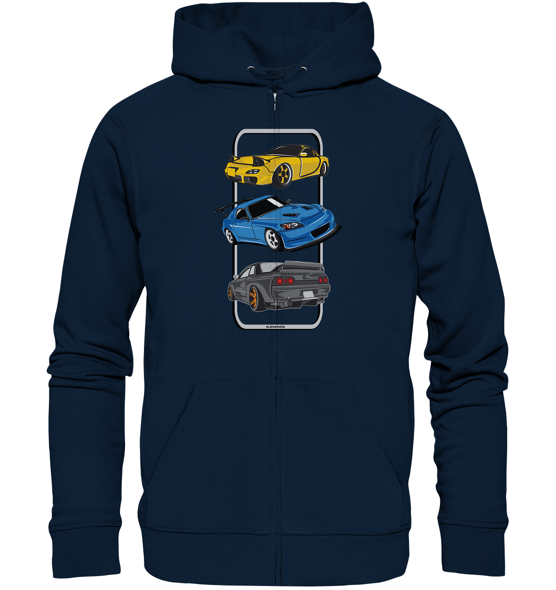 JDM Legends - RX7 S2000 R32 - Organic Zipper - MotoMerch.de
