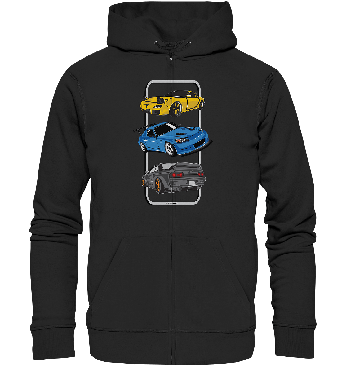 JDM Legends - RX7 S2000 R32 - Organic Zipper - MotoMerch.de