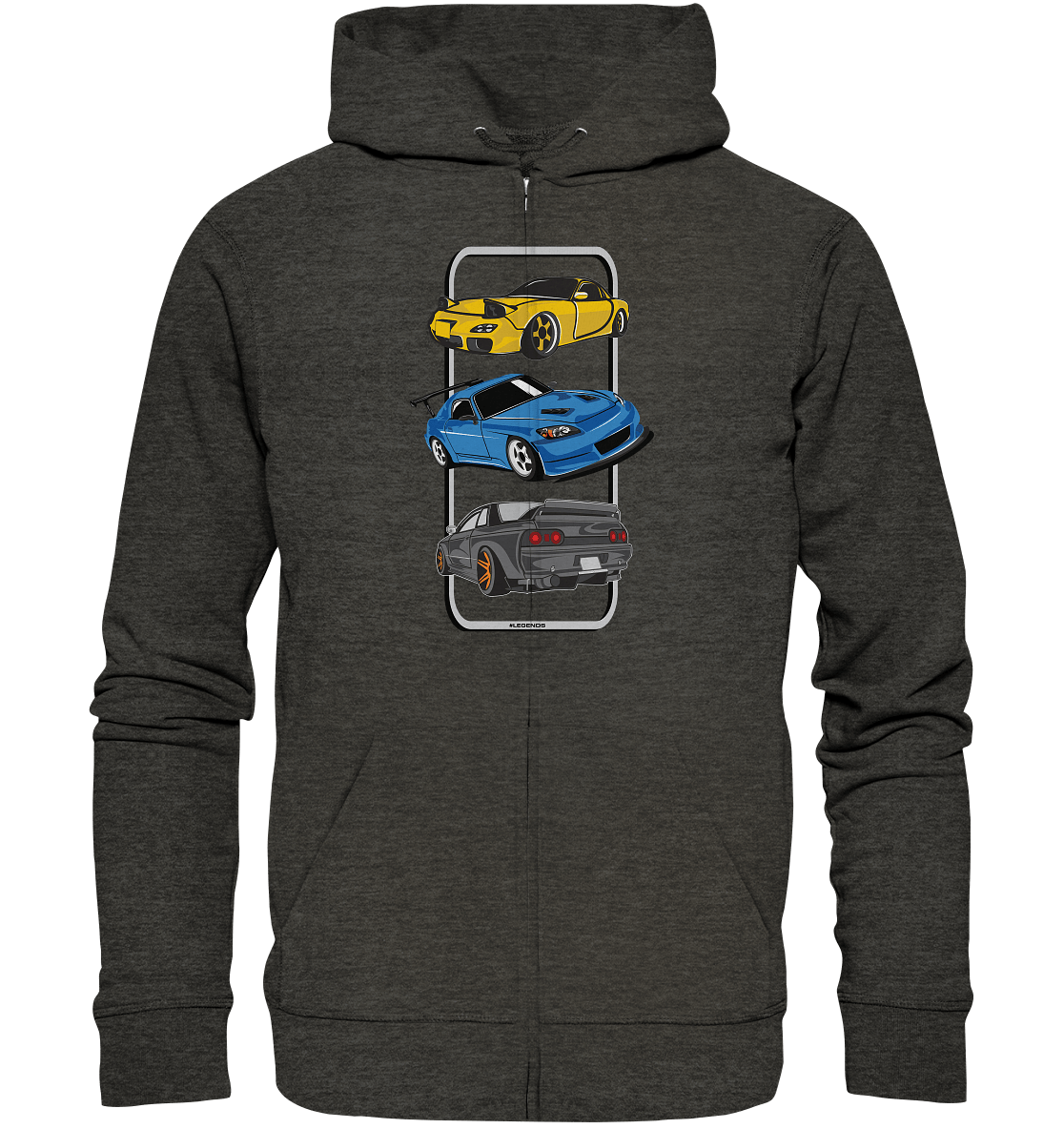 JDM Legends - RX7 S2000 R32 - Organic Zipper - MotoMerch.de