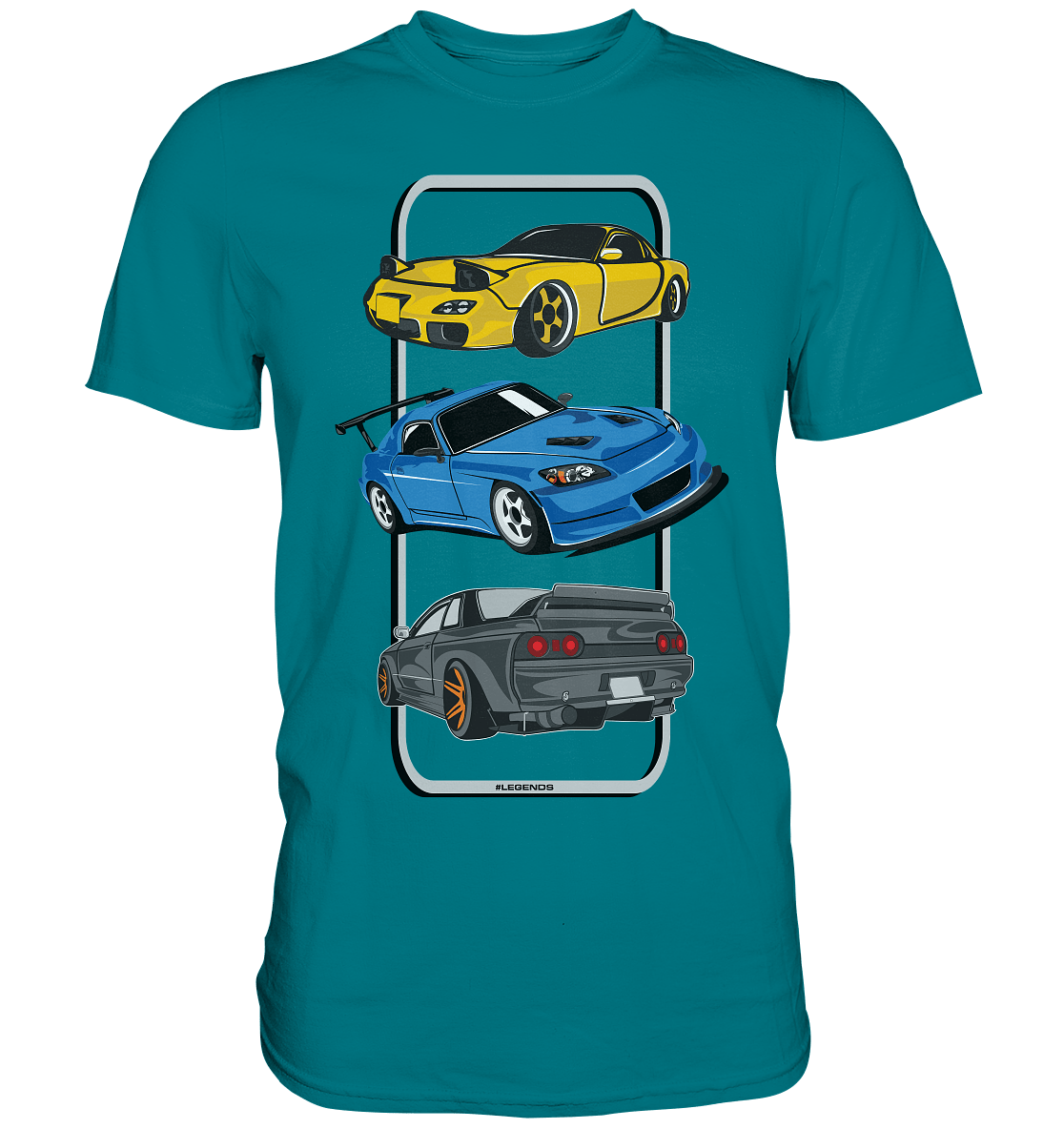 JDM Legends - RX7 S2000 R32 - Premium Shirt - MotoMerch.de