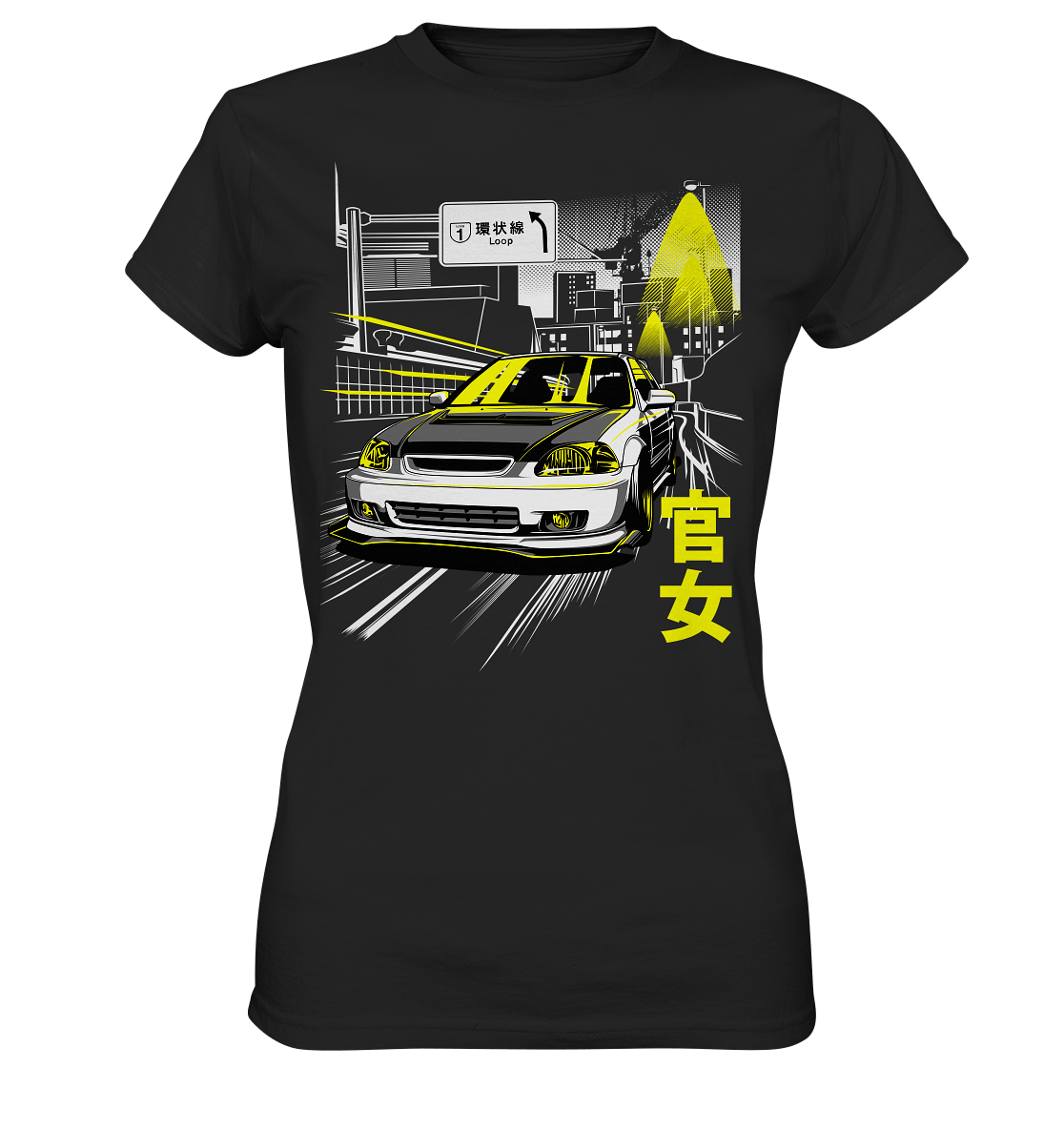 Kanjozoku Honda Civic EK - Ladies Premium Shirt - MotoMerch.de