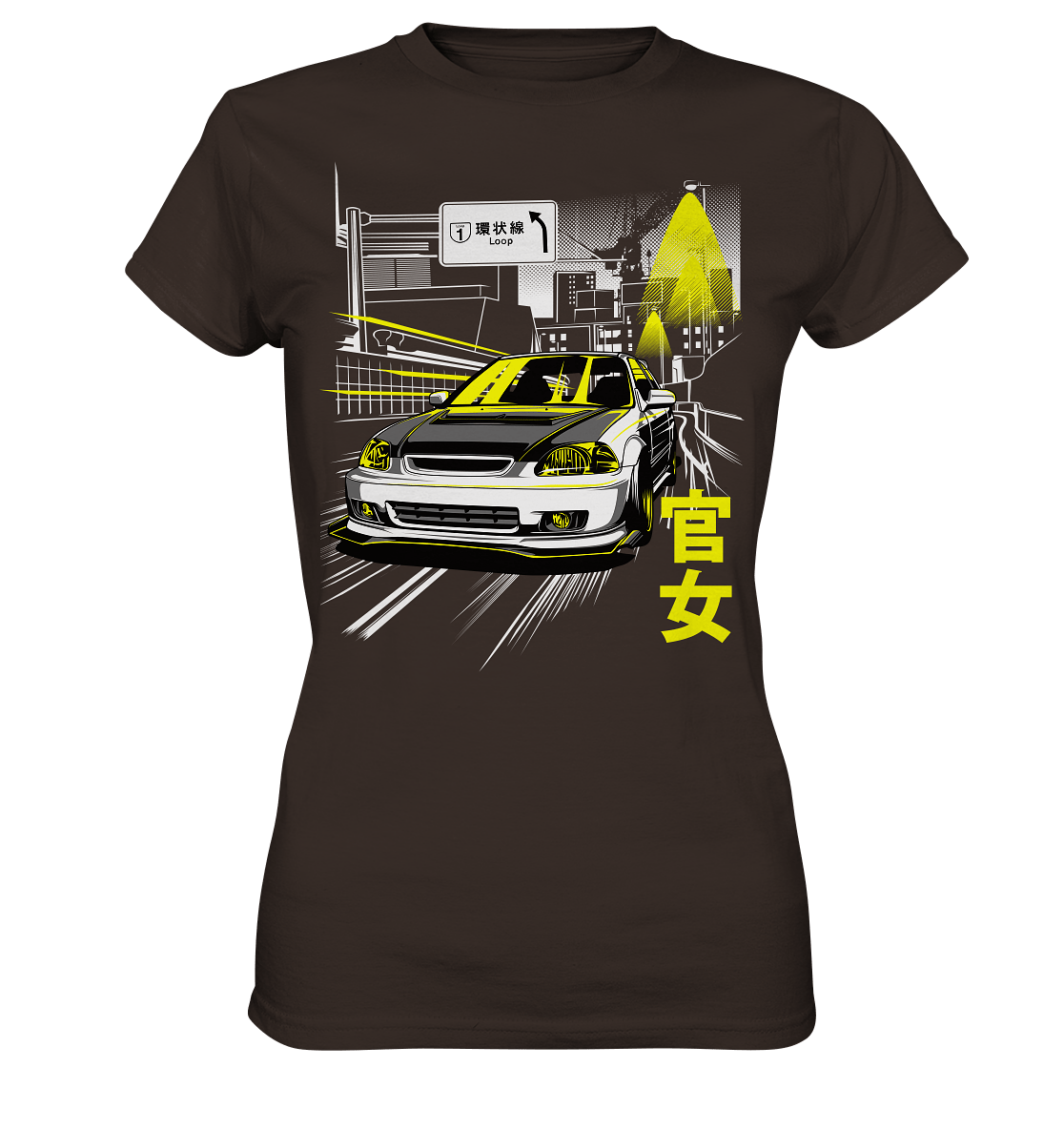 Kanjozoku Honda Civic EK - Ladies Premium Shirt - MotoMerch.de
