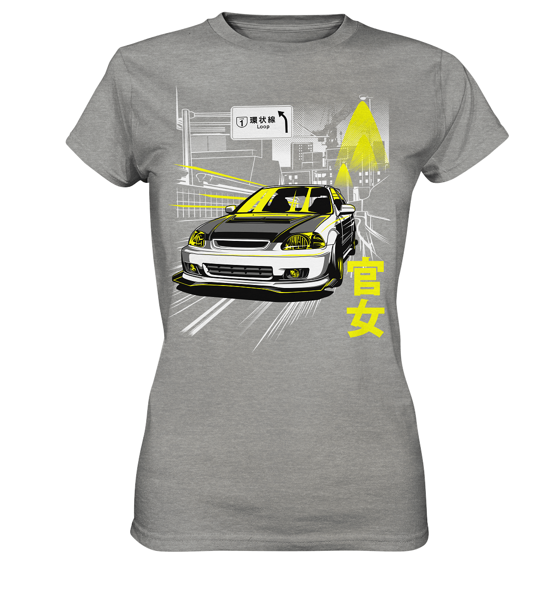 Kanjozoku Honda Civic EK - Ladies Premium Shirt - MotoMerch.de