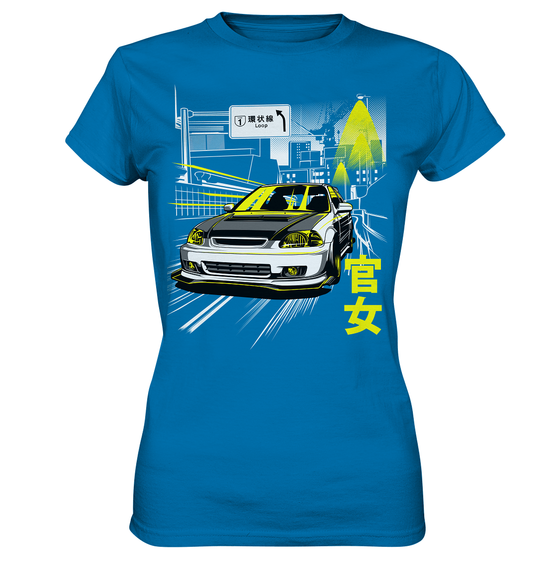 Kanjozoku Honda Civic EK - Ladies Premium Shirt - MotoMerch.de
