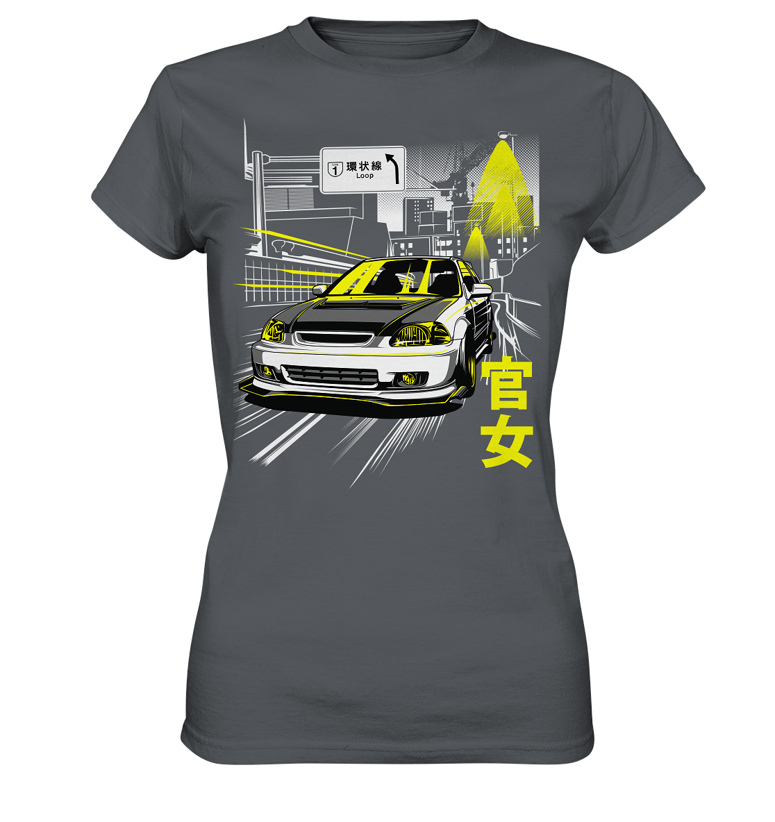 Kanjozoku Honda Civic EK - Ladies Premium Shirt - MotoMerch.de