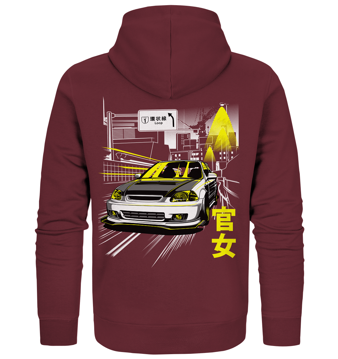 Kanjozoku Honda Civic EK - Organic Zipper - MotoMerch.de