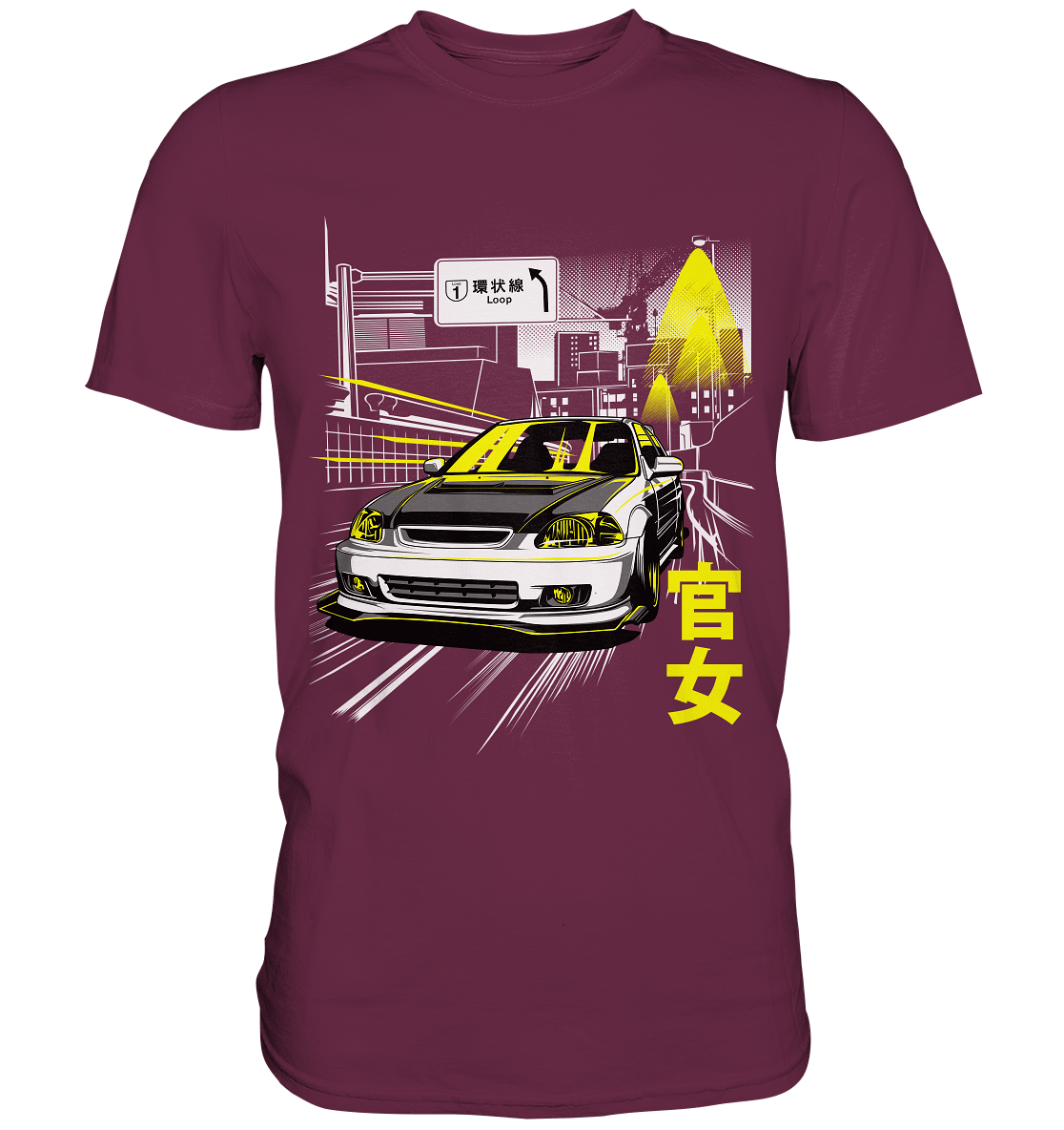 Kanjozoku Honda Civic EK - Premium Shirt - MotoMerch.de