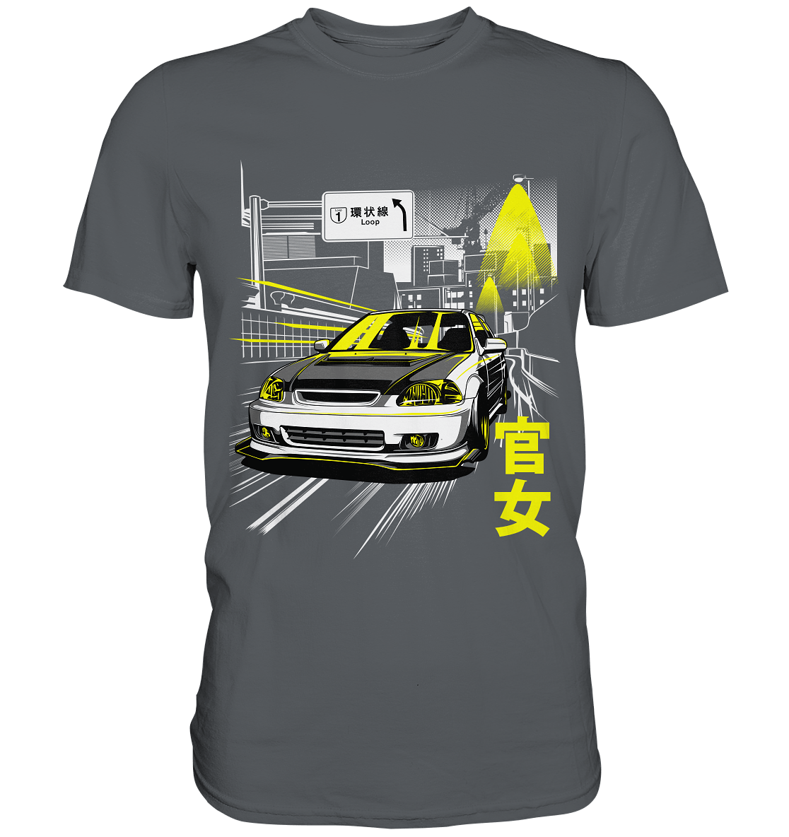 Kanjozoku Honda Civic EK - Premium Shirt - MotoMerch.de