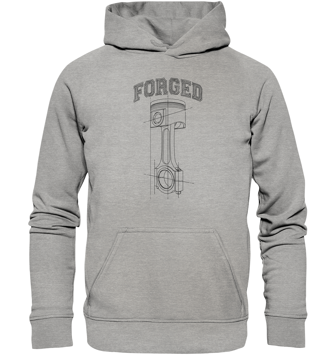 Kolben dunkel - Basic Unisex Hoodie - MotoMerch.de
