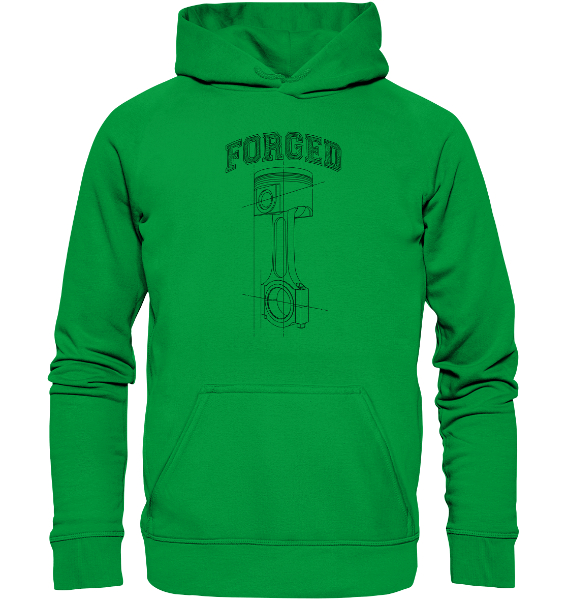 Kolben dunkel - Basic Unisex Hoodie - MotoMerch.de