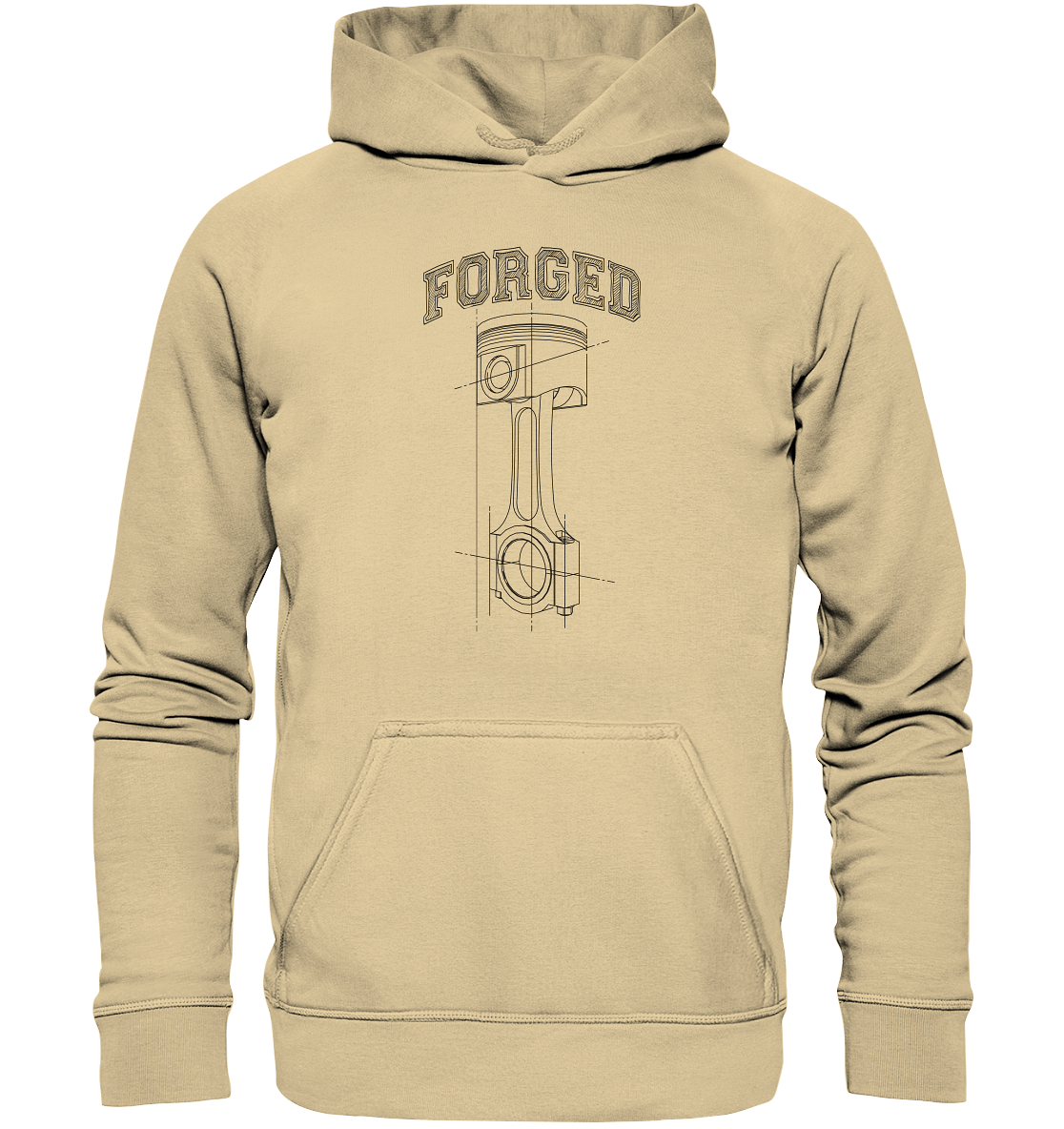 Kolben dunkel - Basic Unisex Hoodie - MotoMerch.de