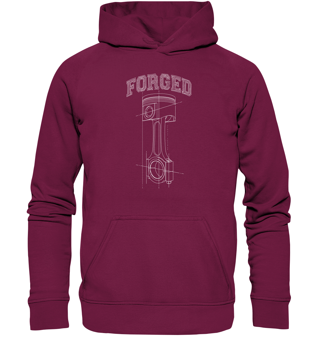 Kolben hell - Basic Unisex Hoodie - MotoMerch.de