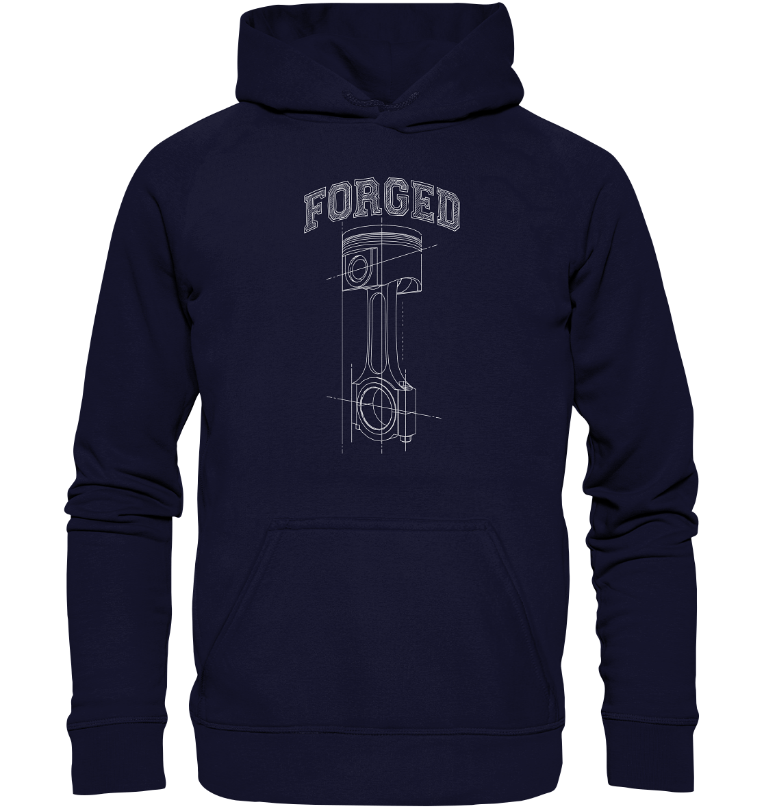 Kolben hell - Basic Unisex Hoodie - MotoMerch.de