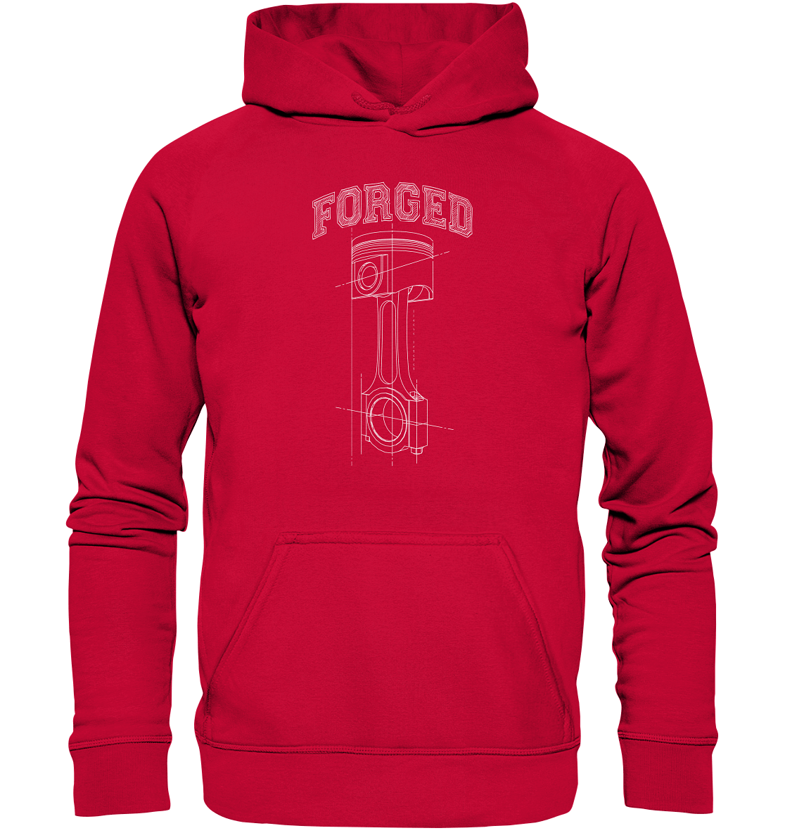 Kolben hell - Basic Unisex Hoodie - MotoMerch.de
