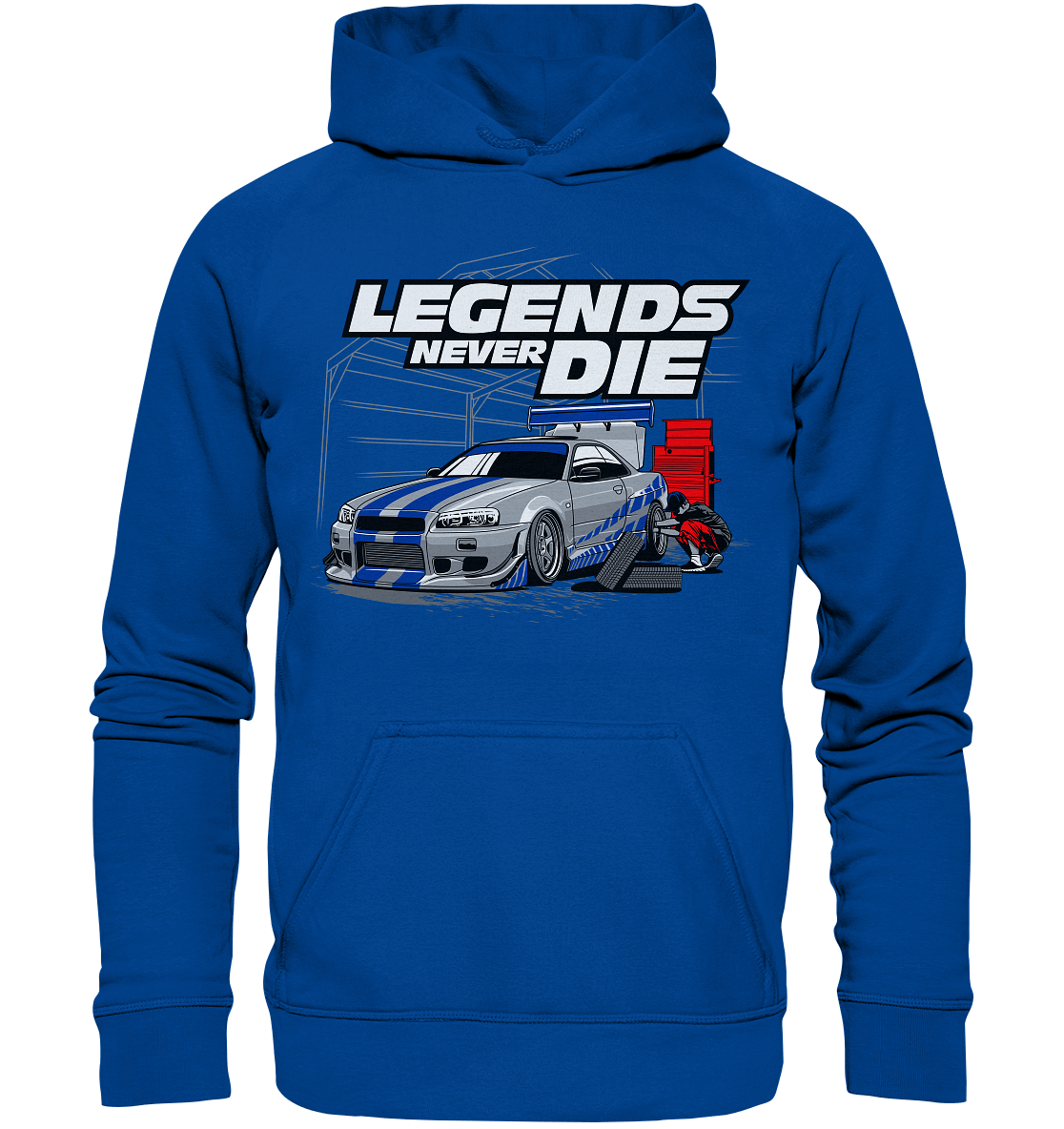 Legends never die R34 GT_R - Basic Unisex Hoodie - MotoMerch.de
