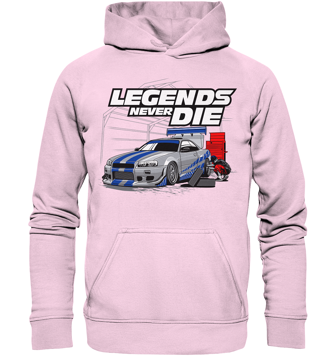 Legends never die R34 GT_R - Basic Unisex Hoodie - MotoMerch.de
