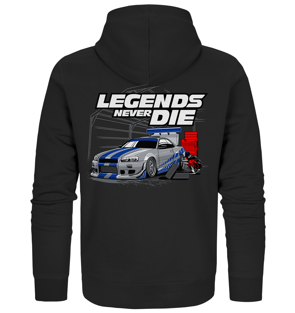 Legends never die R34 GT_R - Organic Zipper - MotoMerch.de