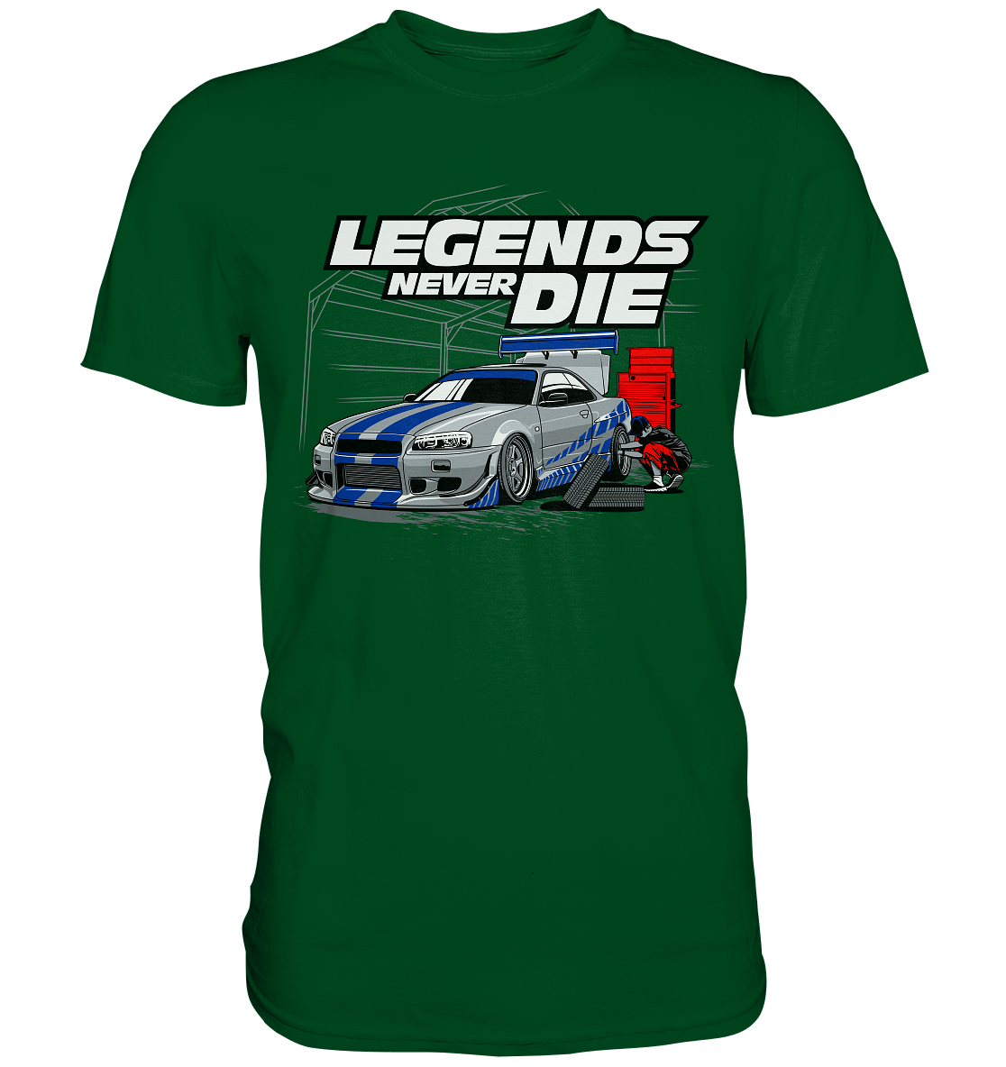 Legends never die R34 GT_R - Premium Shirt - MotoMerch.de