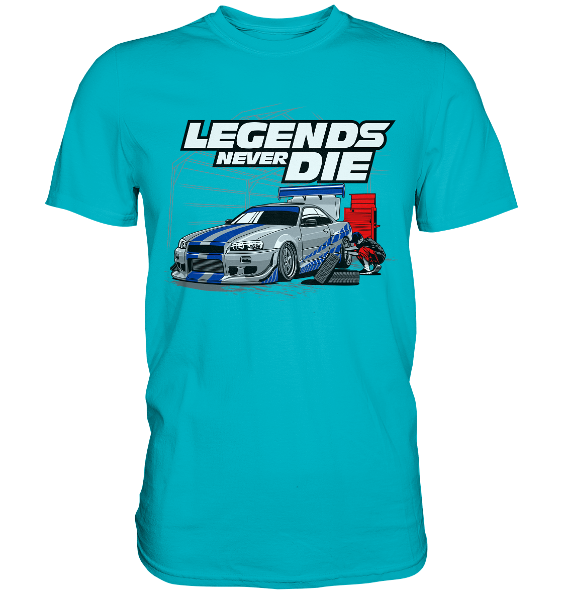 Legends never die R34 GT_R - Premium Shirt - MotoMerch.de
