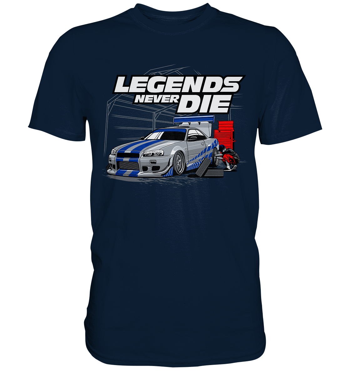 Legends never die R34 GT_R - Premium Shirt - MotoMerch.de