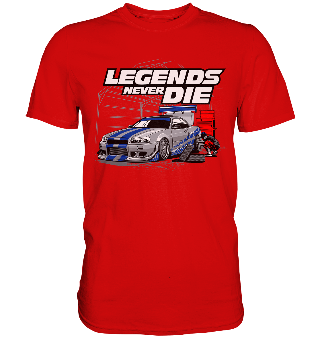 Legends never die R34 GT_R - Premium Shirt - MotoMerch.de