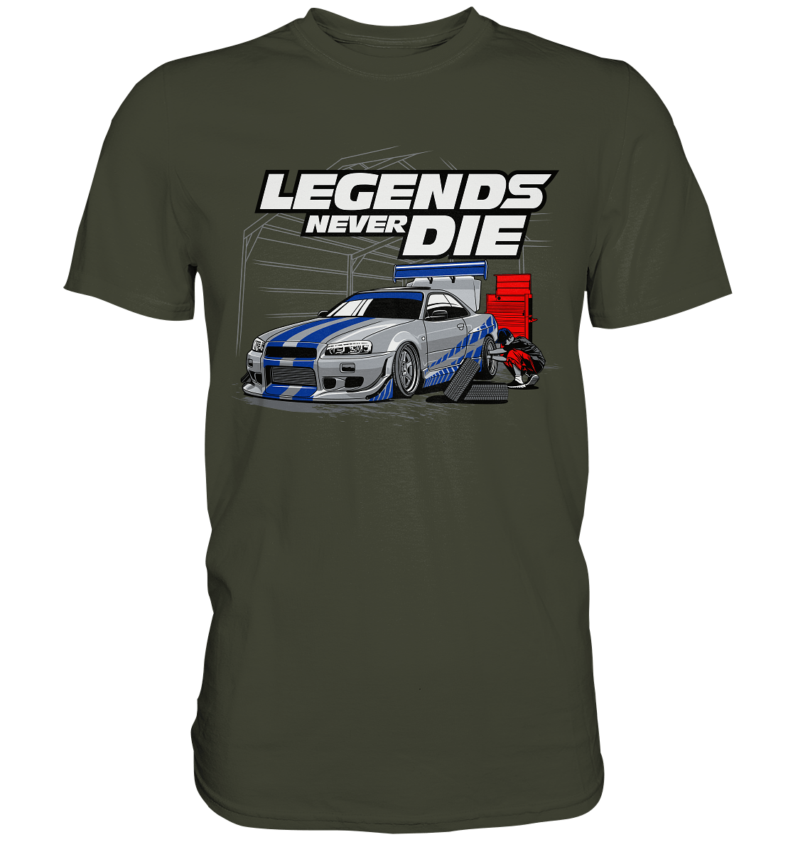 Legends never die R34 GT_R - Premium Shirt - MotoMerch.de