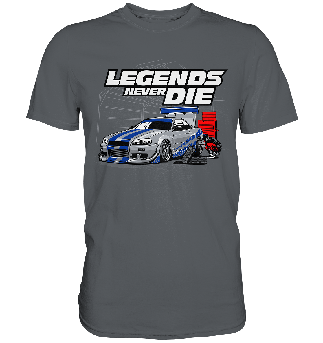 Legends never die R34 GT_R - Premium Shirt - MotoMerch.de