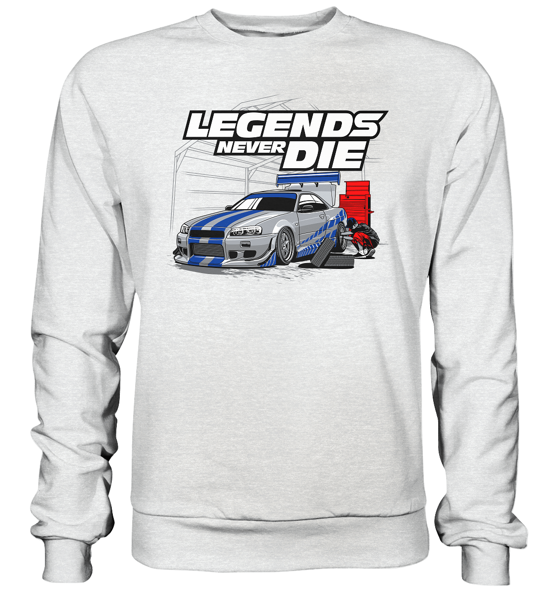 Legends never die R34 GT_R - Premium Sweatshirt - MotoMerch.de