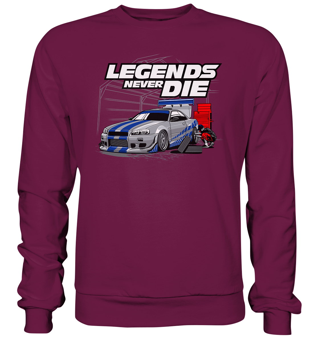 Legends never die R34 GT_R - Premium Sweatshirt - MotoMerch.de