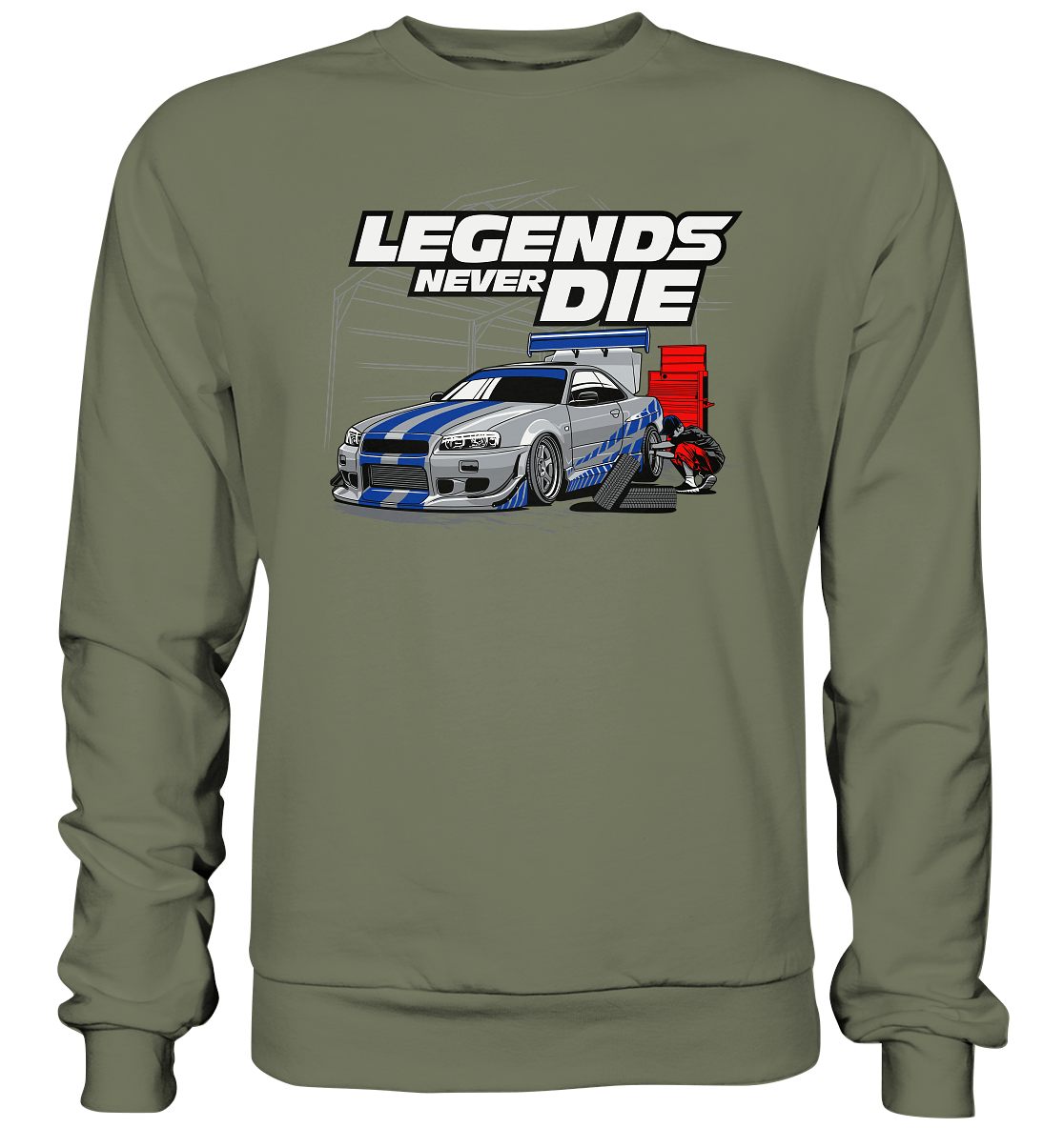 Legends never die R34 GT_R - Premium Sweatshirt - MotoMerch.de