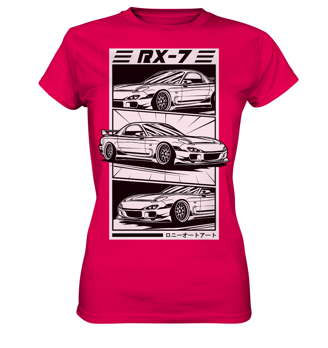 Mazda RX-7 FD Collage - Ladies Premium Shirt - MotoMerch.de
