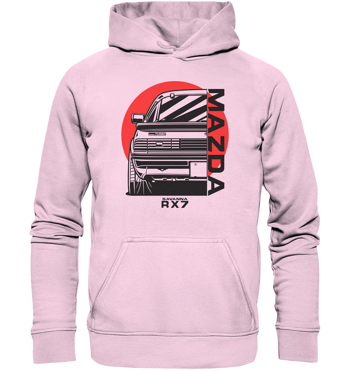 Mazda RX7 Savanna Heck - Basic Unisex Hoodie - MotoMerch.de