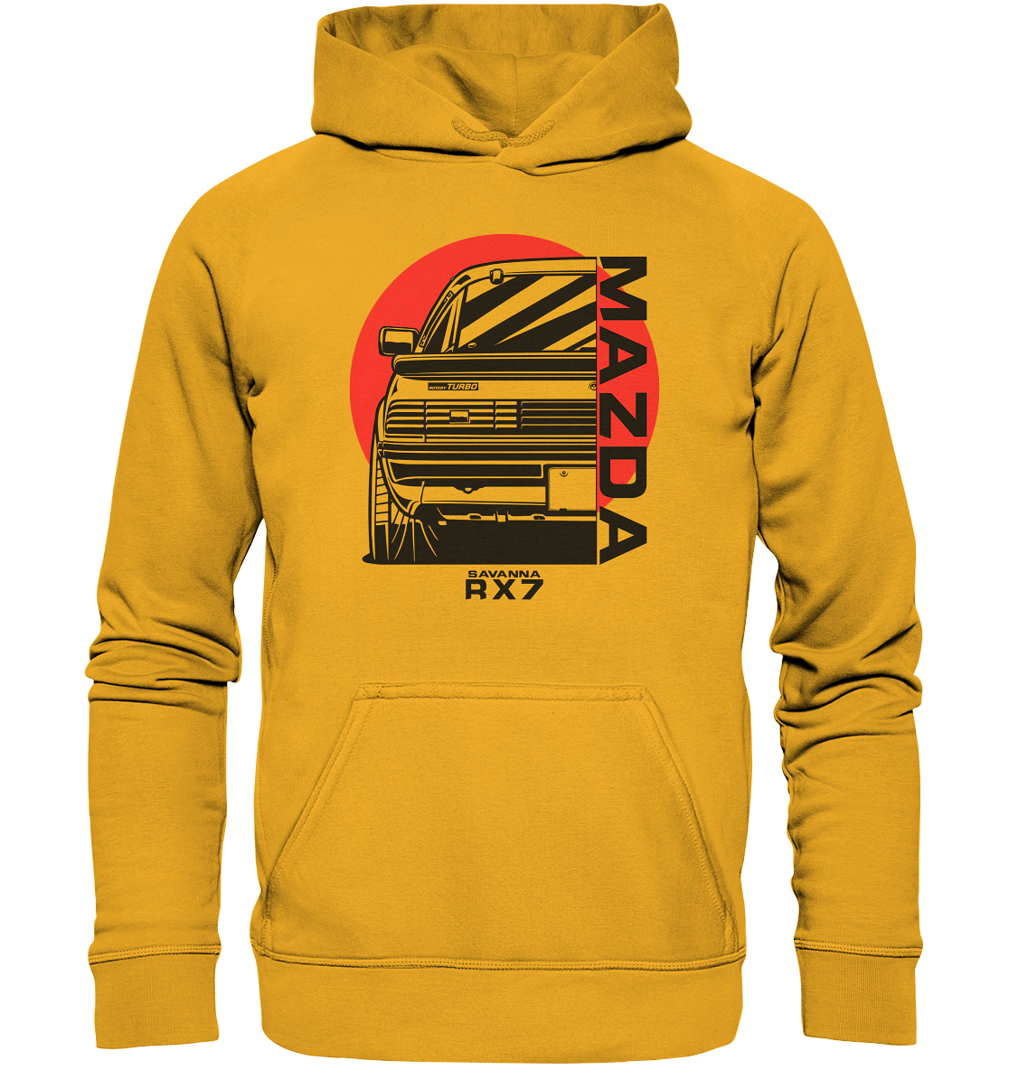 Mazda RX7 Savanna Heck - Basic Unisex Hoodie - MotoMerch.de