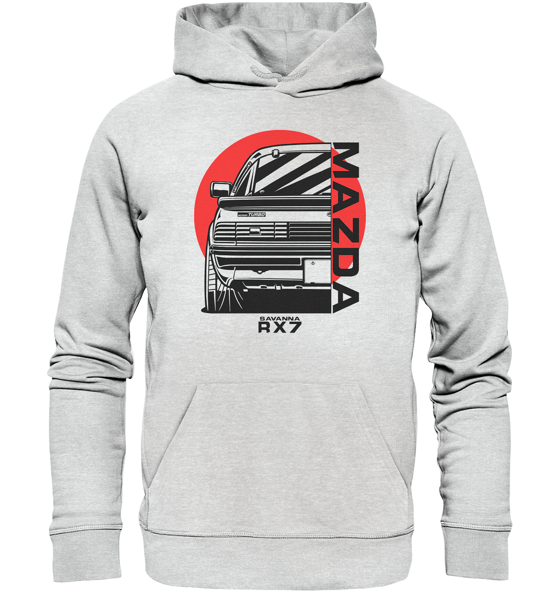 Mazda RX7 Savanna Heck - Premium Unisex Hoodie - MotoMerch.de