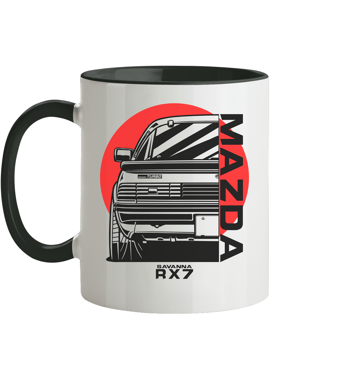 Mazda RX7 Savanna Heck - Tasse zweifarbig - MotoMerch.de