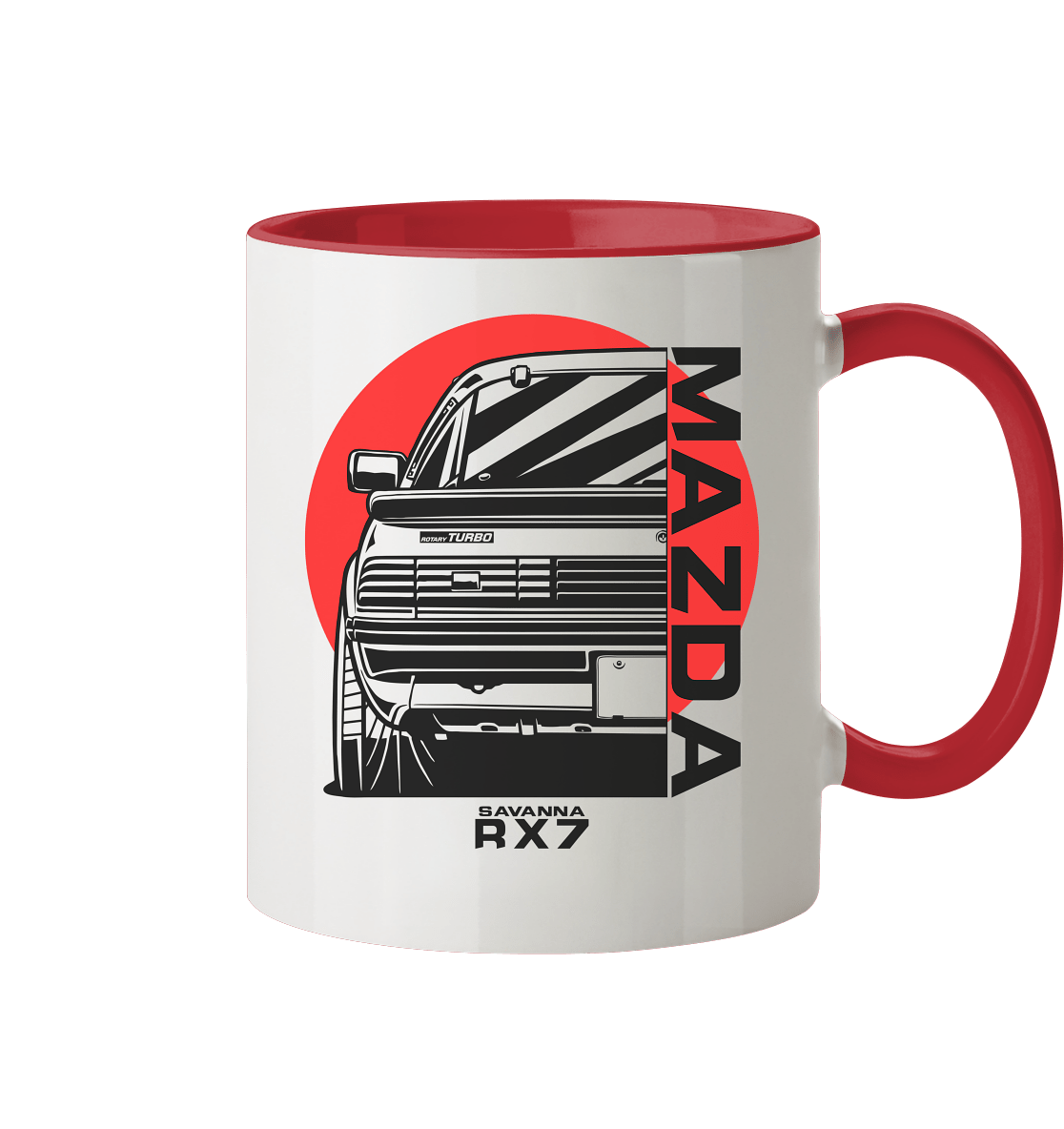 Mazda RX7 Savanna Heck - Tasse zweifarbig - MotoMerch.de