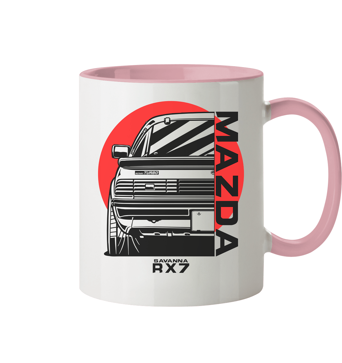 Mazda RX7 Savanna Heck - Tasse zweifarbig - MotoMerch.de