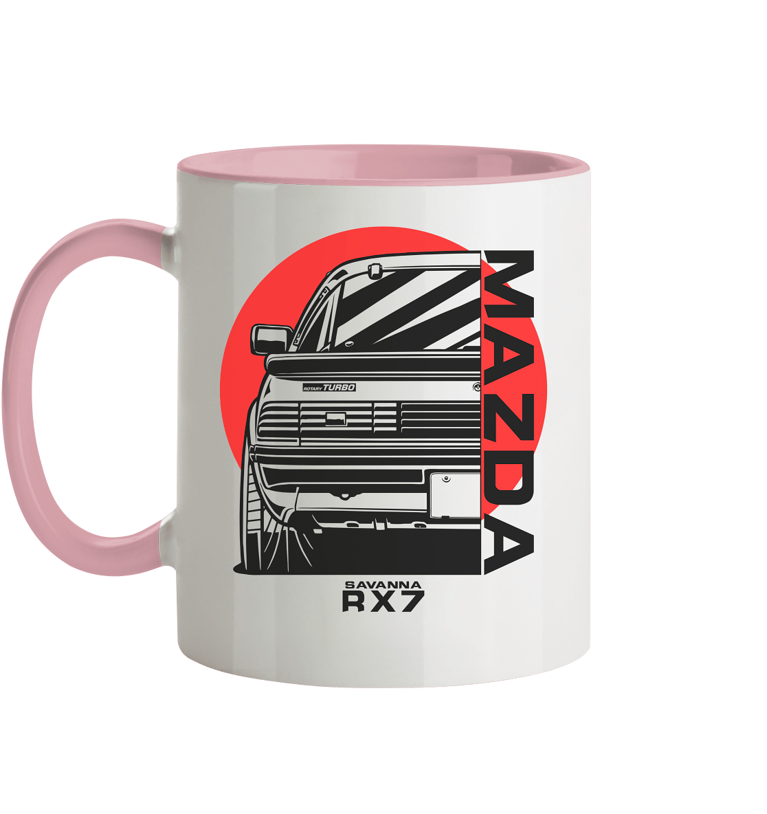 Mazda RX7 Savanna Heck - Tasse zweifarbig - MotoMerch.de