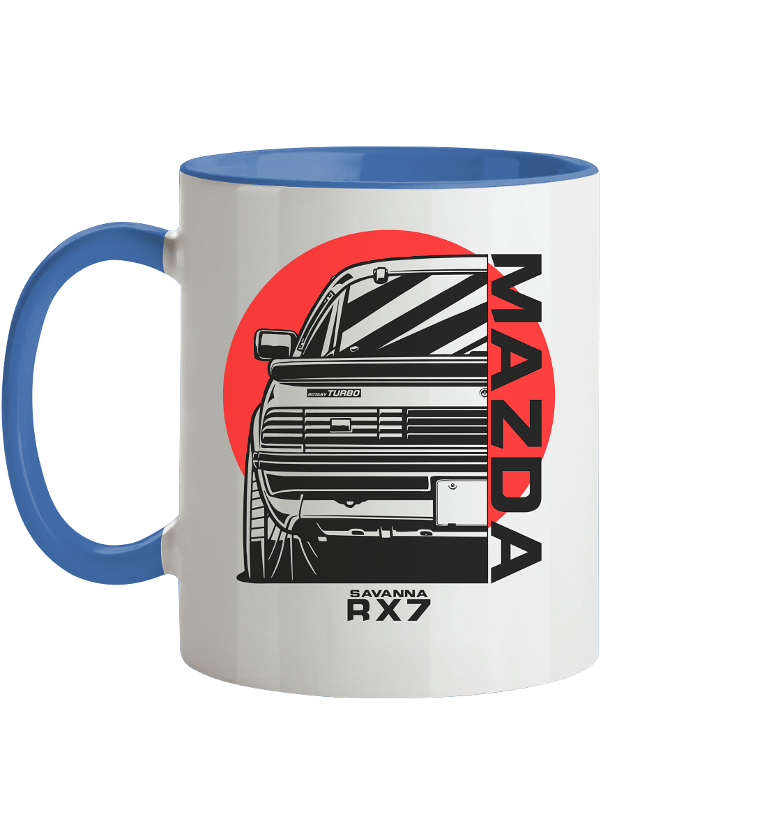 Mazda RX7 Savanna Heck - Tasse zweifarbig - MotoMerch.de