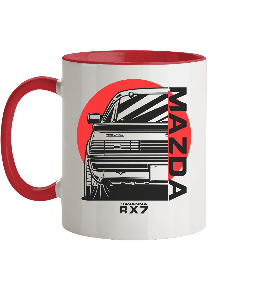 Mazda RX7 Savanna Heck - Tasse zweifarbig - MotoMerch.de