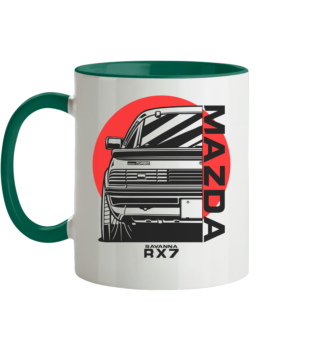 Mazda RX7 Savanna Heck - Tasse zweifarbig - MotoMerch.de
