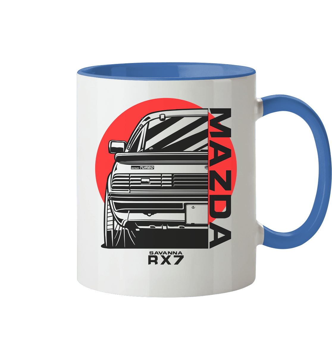 Mazda RX7 Savanna Heck - Tasse zweifarbig - MotoMerch.de
