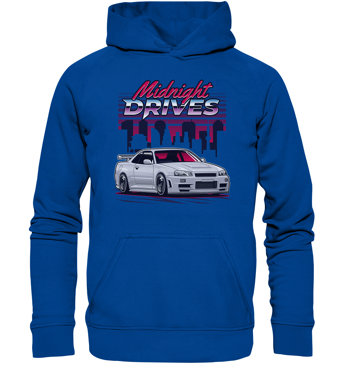 Midnight Drives R34 - Basic Unisex Hoodie - MotoMerch.de
