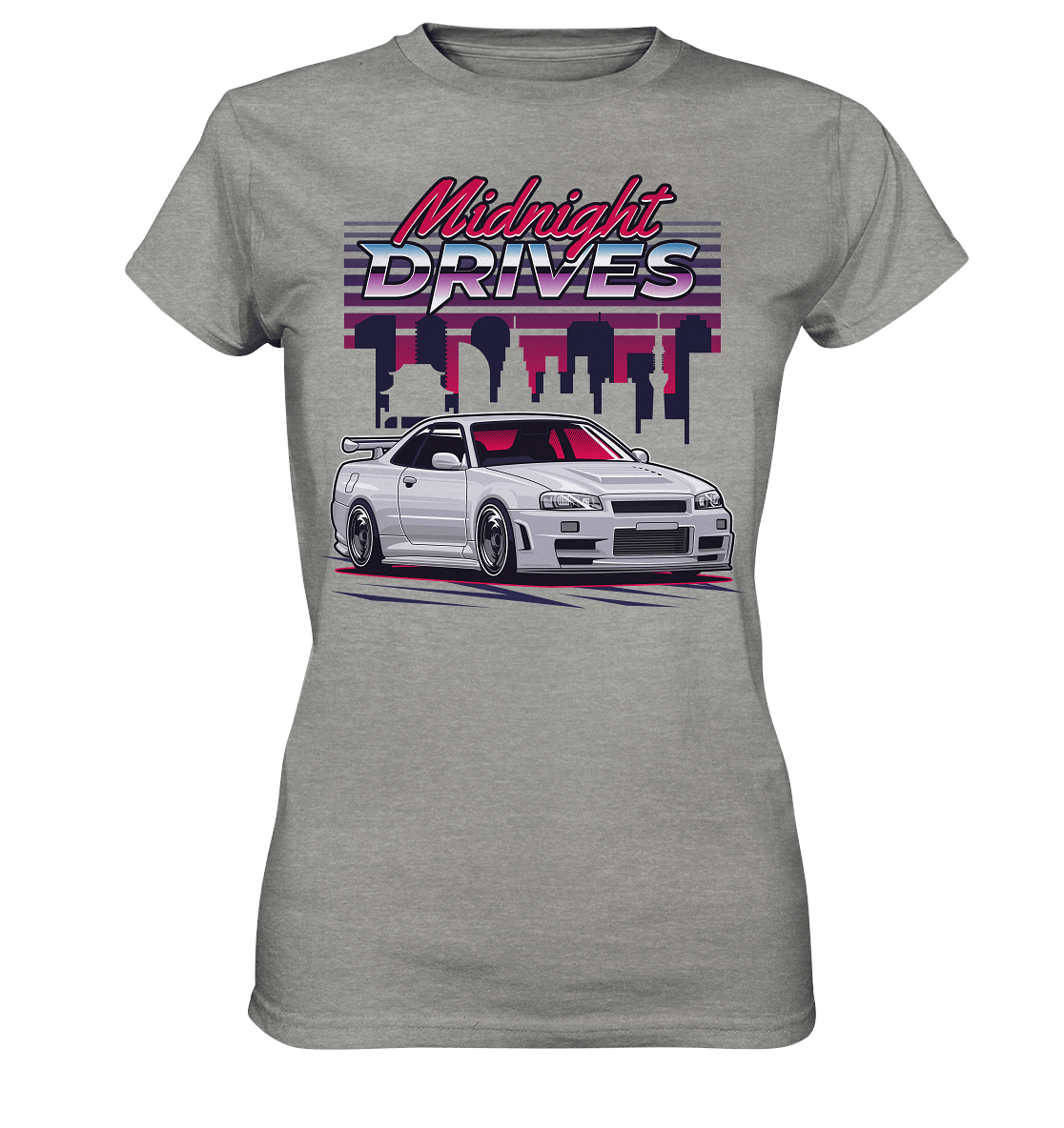 Midnight Drives R34 - Ladies Premium Shirt - MotoMerch.de