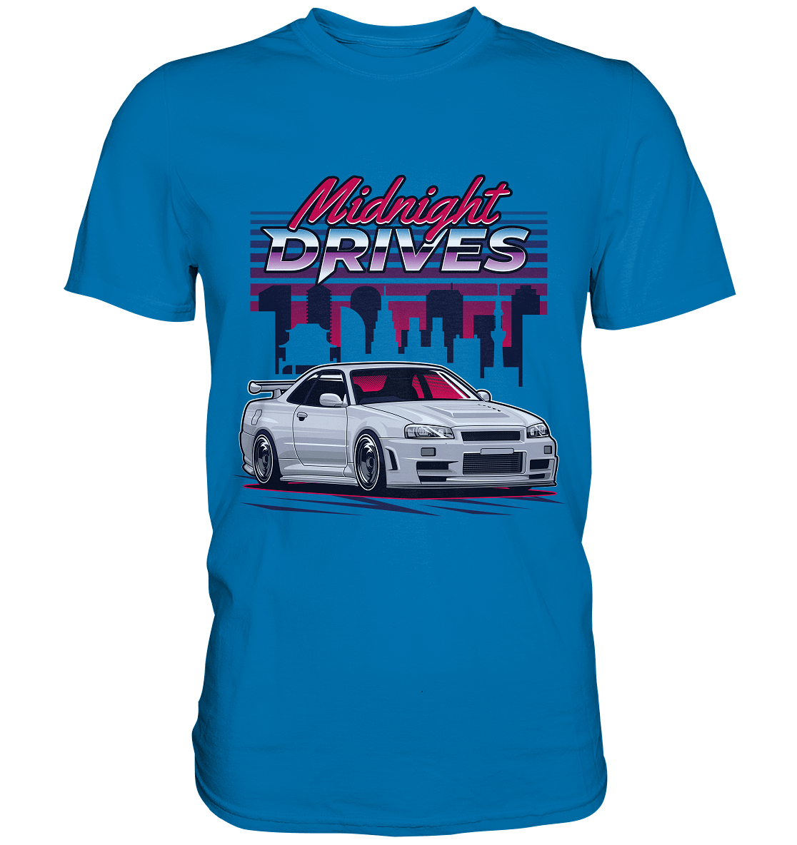 Midnight Drives R34 - Premium Shirt - MotoMerch.de