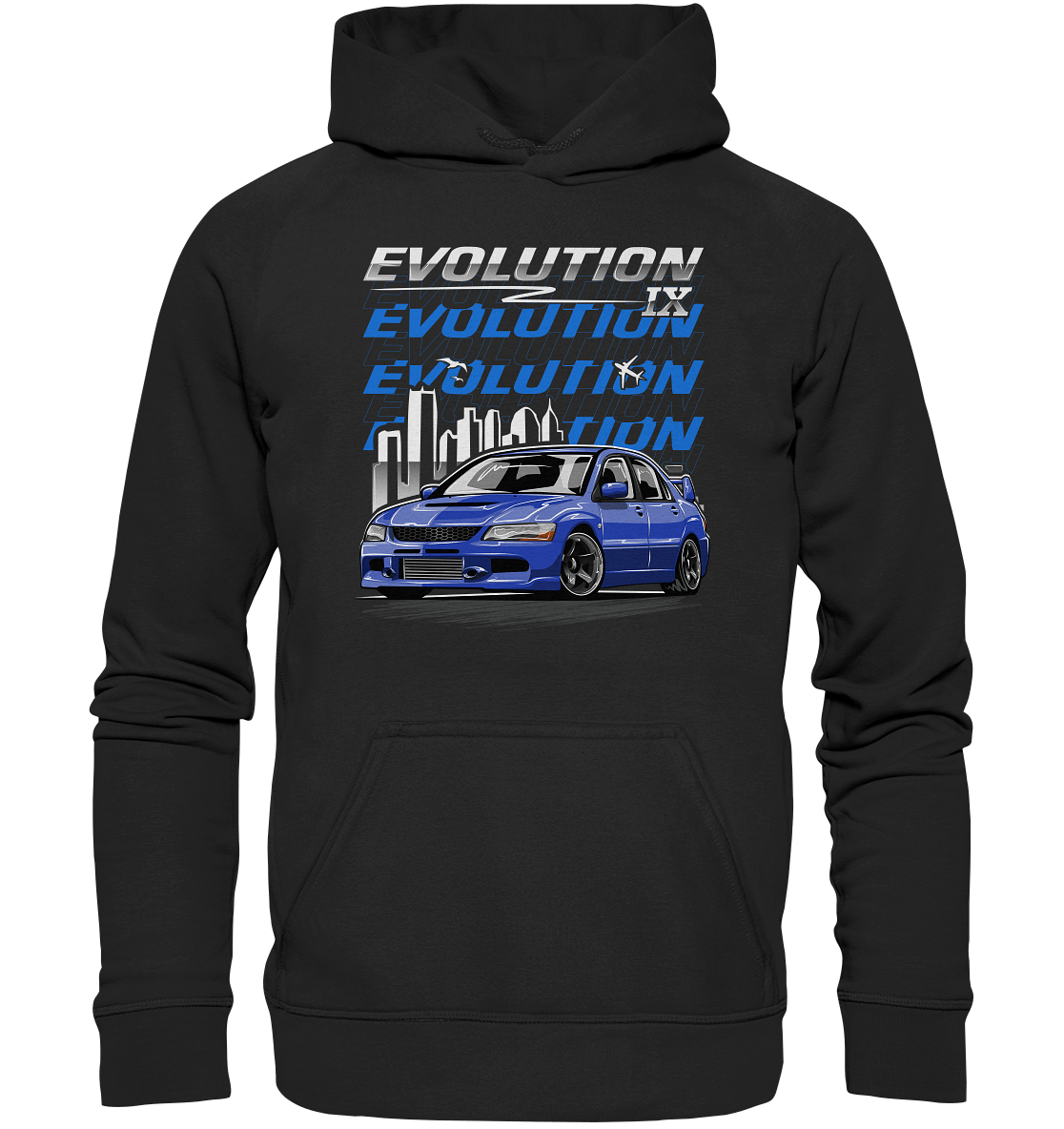 Mitsubishi Lancer Evolution IX - Basic Unisex Hoodie XL - MotoMerch.de
