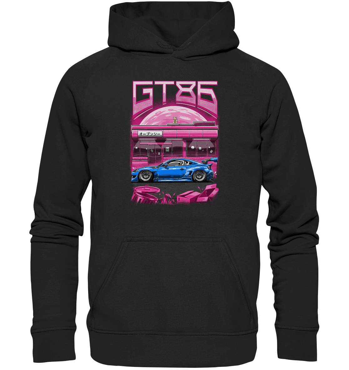 Neon Widebody GT86 - Basic Unisex Hoodie XL - MotoMerch.de
