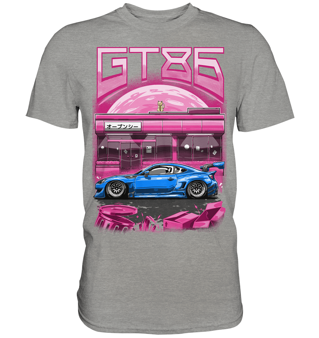 Neon Widebody GT86 - Premium Shirt - MotoMerch.de