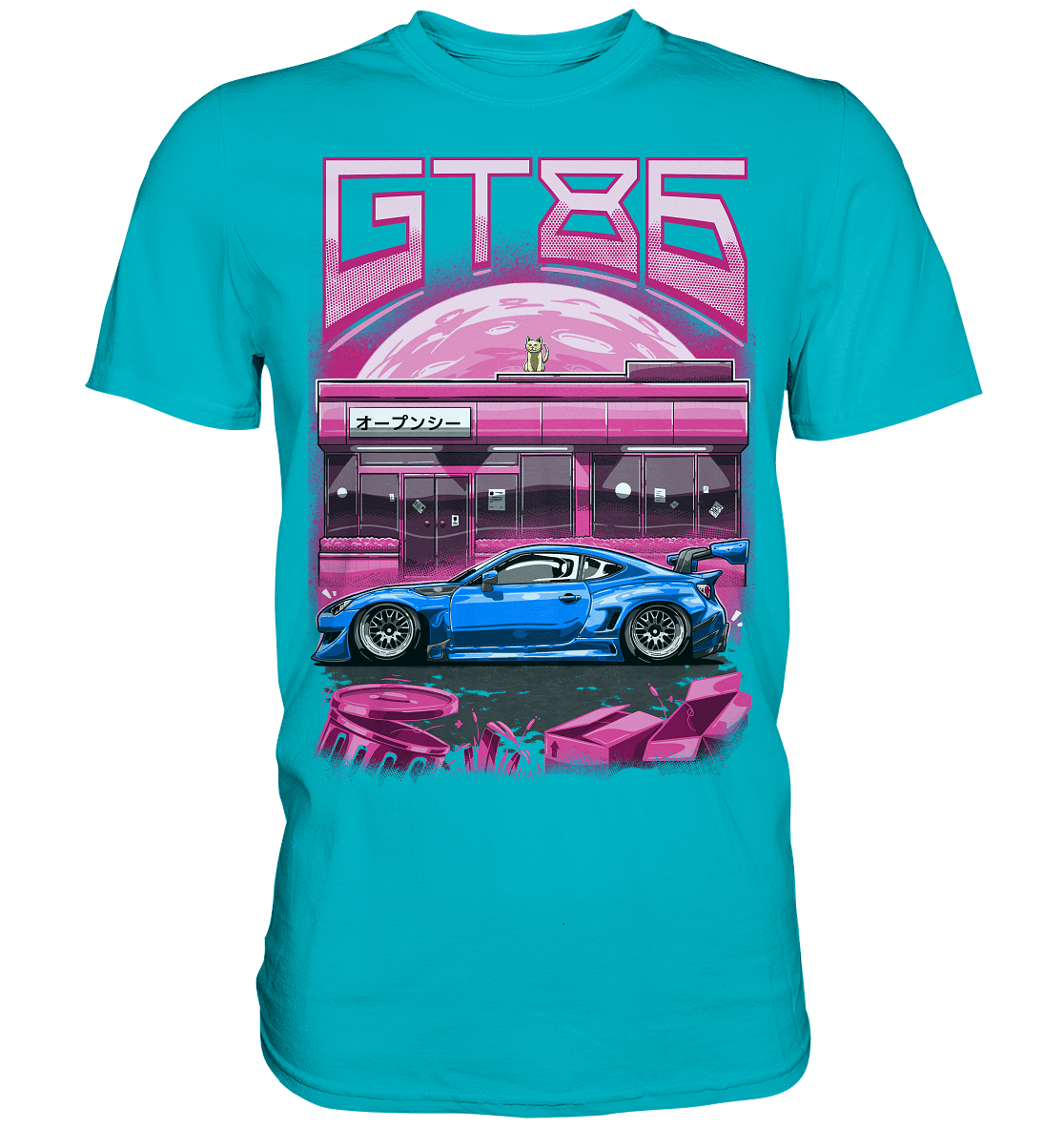 Neon Widebody GT86 - Premium Shirt - MotoMerch.de