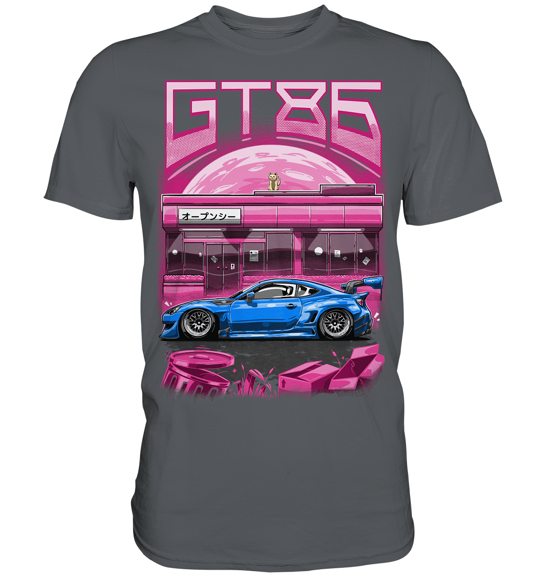 Neon Widebody GT86 - Premium Shirt - MotoMerch.de